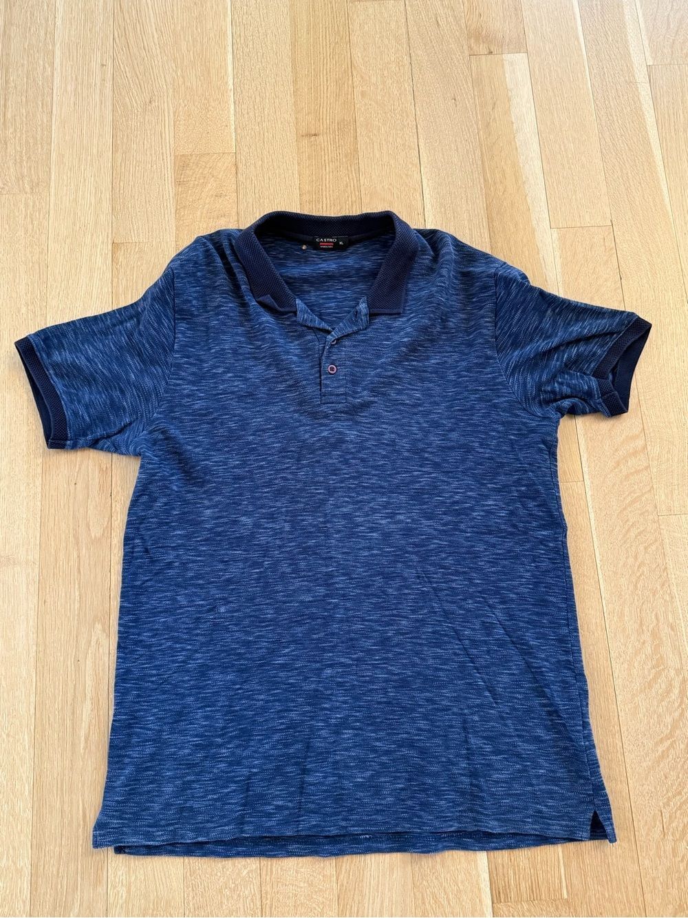 Astr Men's Navy Heather Polo Shirt